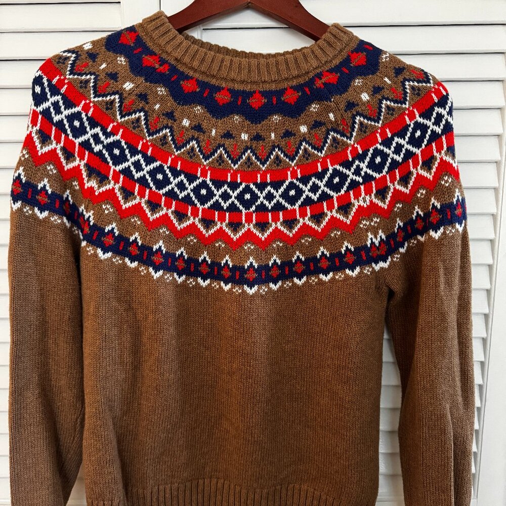 J. Crew Fair Isle cotton sweater
